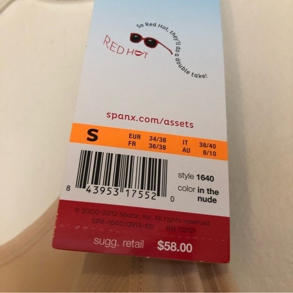 Assets by Spanx Red Hot Label Featherweight Firmers Body Slip Slimming S NWT New - Picture 5 of 7